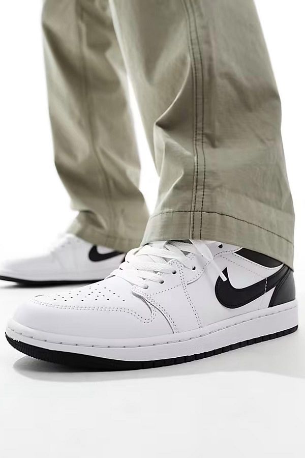 Nike Air Jordan 1 Low Leather Sneaker Genuine Leather White Men s Sports Shoes Trendyol