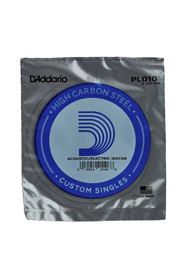 Daddario-Pl010 Electro and Acoustic Single String, E-(Mi), High Carbon St Single String for Electric Guitar 1