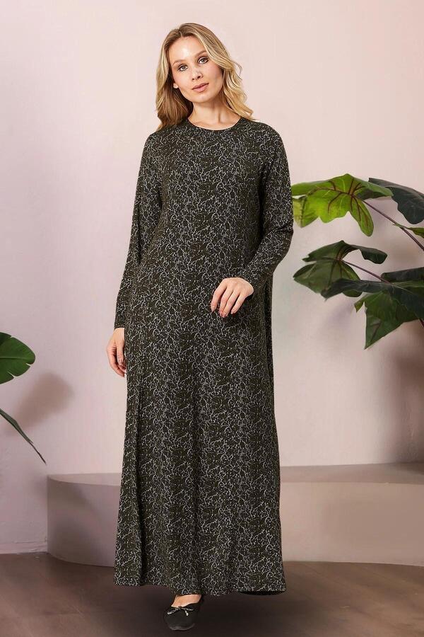 Ferace-Jacquard Hijab - Women's Plus Size Mother Dress 1