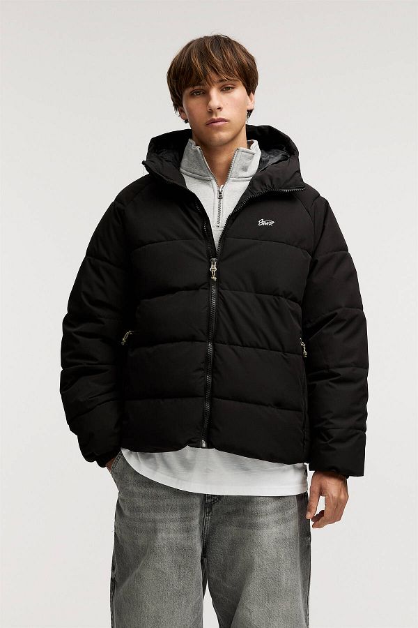 Pull & Bear-Stwd Hooded down Jacket 1