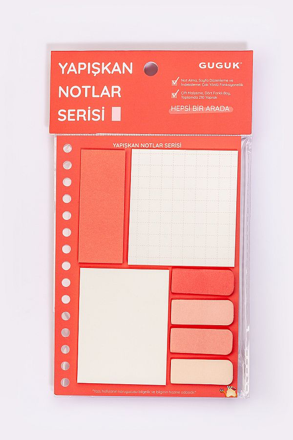 GUGUK-Red Sticky Post-it Sticky Note Set - Ggk-kyn004 1