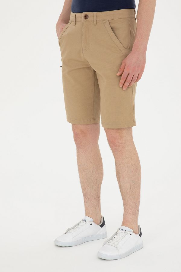 U.S. Polo Assn. Men s Sand Woven Shorts 50283950 Vr085 Trendyol