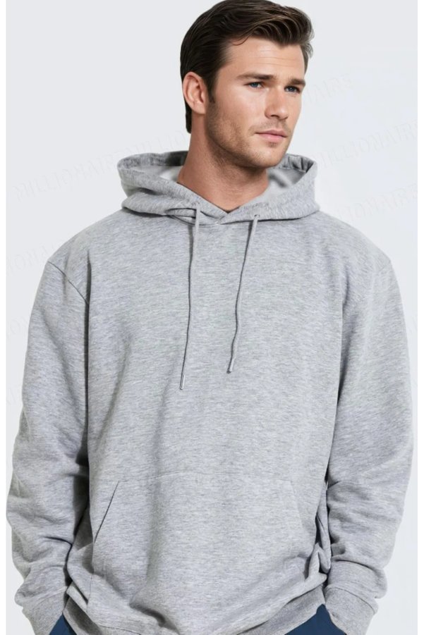 Art's Gray Hooded Sweatshirt with Kangaroo Pocket