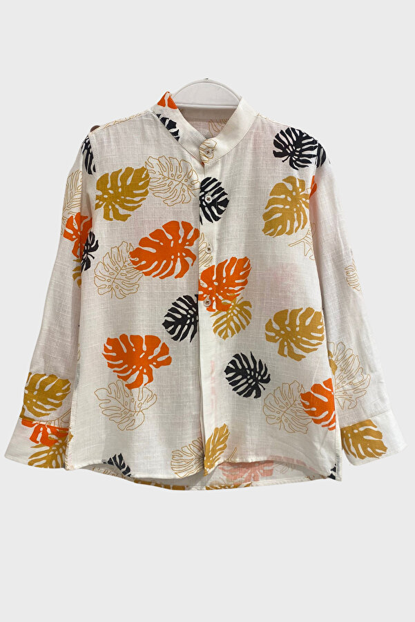 Woorage Desenli Erkek Gömlek - Ekru