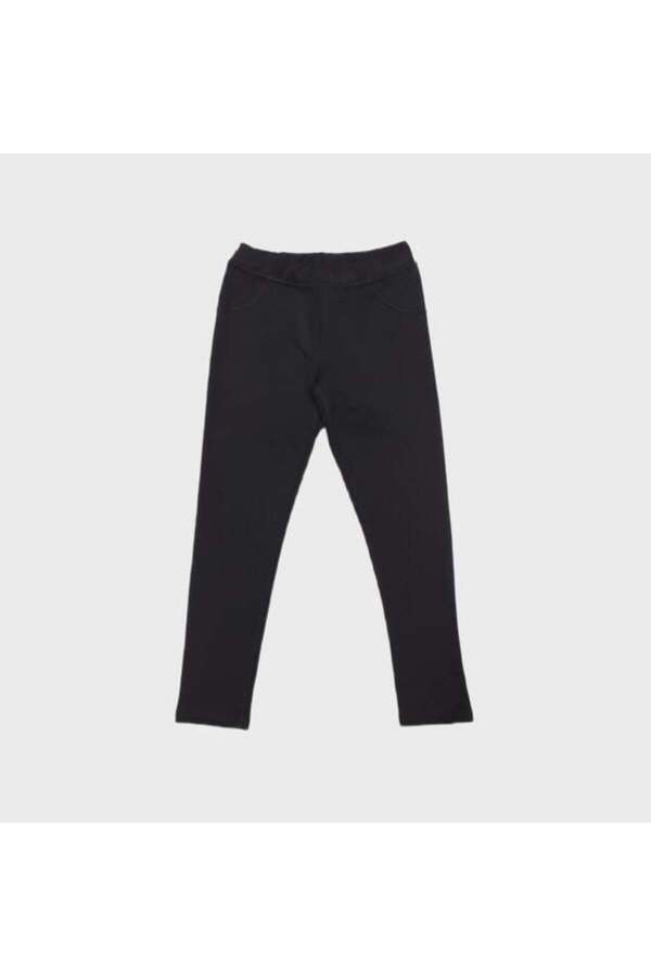 Woorage Kız Düz Tayt - Siyah