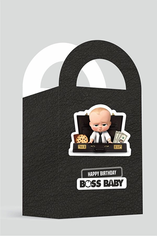 neşeli günlerim Patron Bebek Boss Baby Temalı Çanta 18x10 Cm *8'li Paket