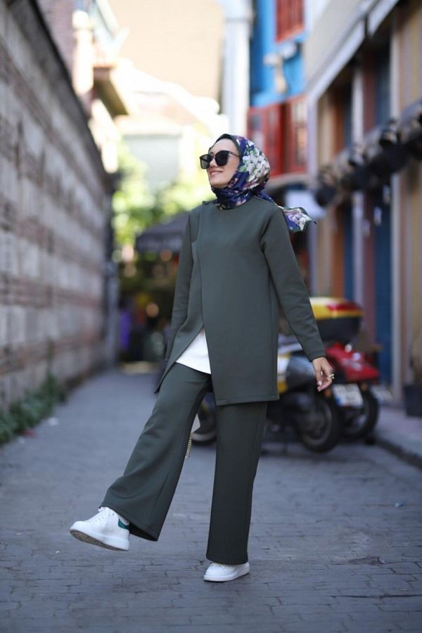 NS Moda-Hijab Boom Set Khaki Model-520 1