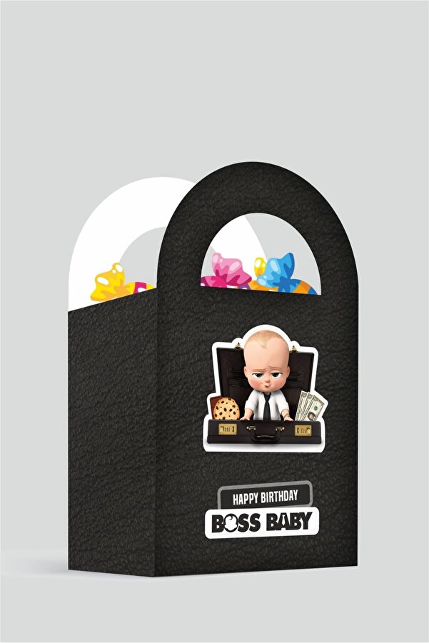 neşeli günlerim Patron Bebek Boss Baby Temalı Mini Çanta 12x7 Cm 8'li Paket
