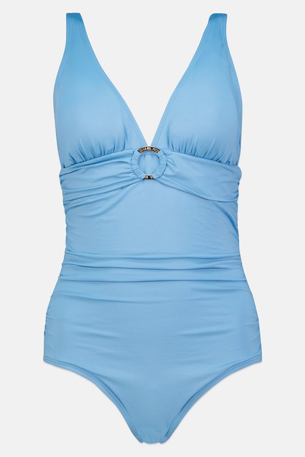 Michael Kors Women Padded One Piece Plain Swimwear Dusty Blue Trendyol
