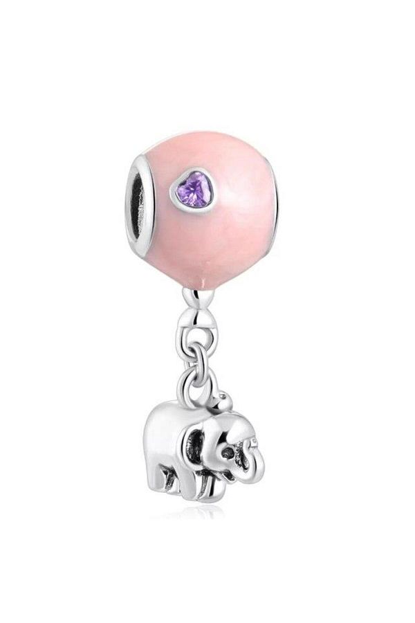 KUM Silver Charm for Pink Elephant and Blue Balloon Bracelet Trendyol