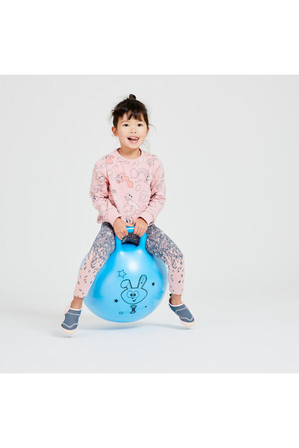 Decathlon Domyos Çocuk Mavi Ayarlanabilir Zıp Zıp Top 40 - 45 Cm