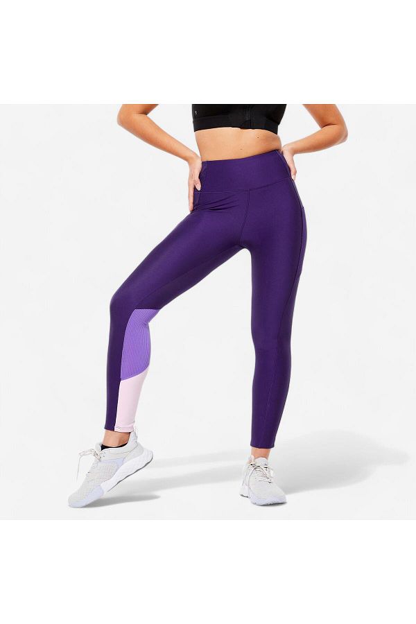 Decathlon Women s Purple Lilac Sports Leggings 120 Fitness Cardio Trendyol