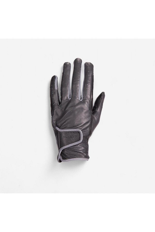 Decathlon Women s Riding Gloves Leather Black 900 Trendyol