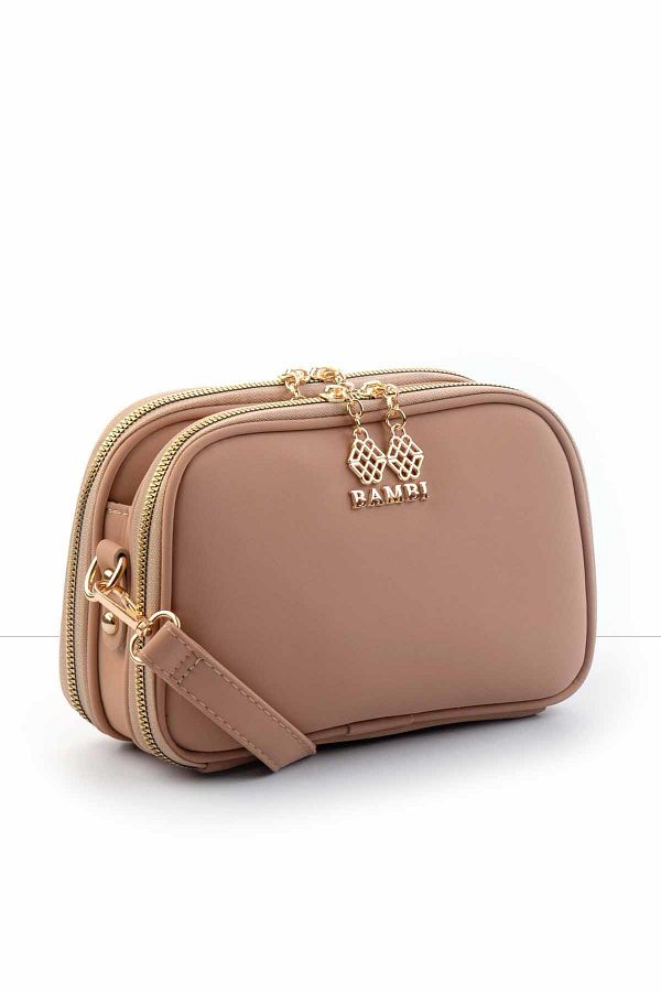 Bambi-حقيبة ماسنجر نسائية ملونة عارية - C06620144504 1