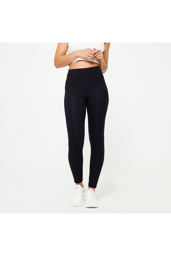 Decathlon Black High Waist Cotton Women s Sports Leggings 520 Pilates Trendyol