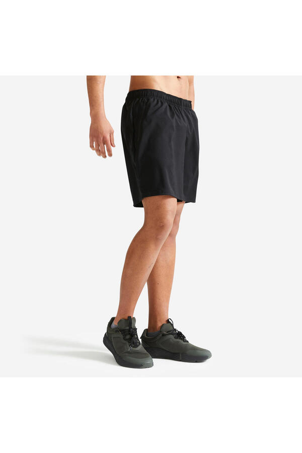 Herren Shorts Weites Bein - Leinen-Baumwolle Mix Mit Kordelzug Bund