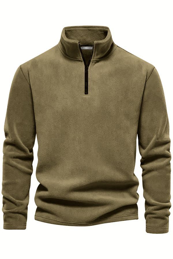 GHASSY CO.-Men's Half Zipper Stand Collar Fleece 1