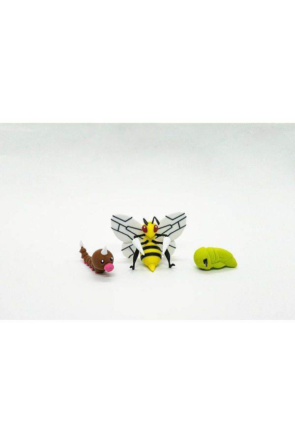 BloomLab-Weedle - Kakuna - Beedrill Pokemon 3D Model Evolution 3 Pieces Whole Set 1
