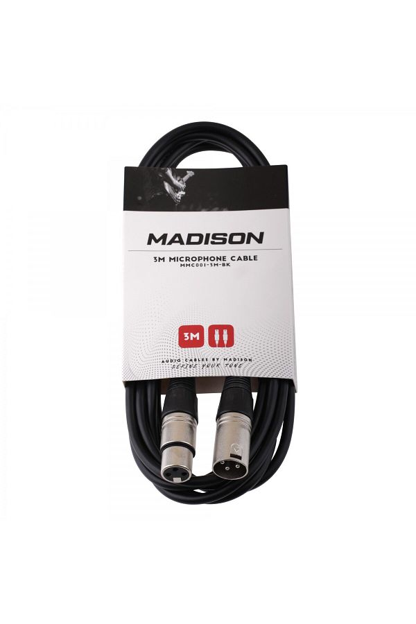 Madison-كابل ميكروفون 3 متر - أسود 1