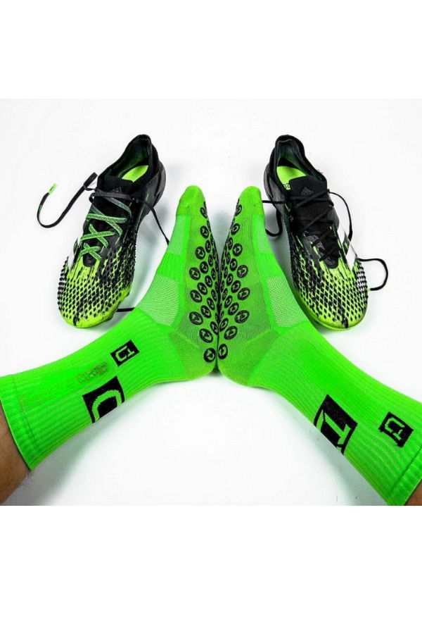 Shuttle Park-Unisex Neon Green Anti Slip Socks Non-Slip Silicone Towel Sole Match Pro Sports Socks 1