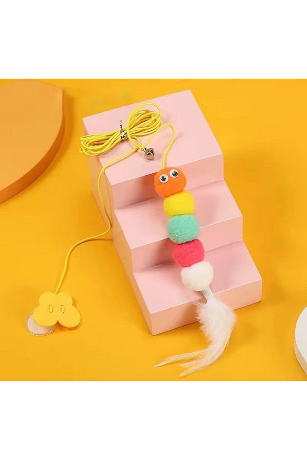 Busstier-Elastic Self-Adhesive Cat Playing Rod - Durable and Flexible, Fun Play Clocks 1