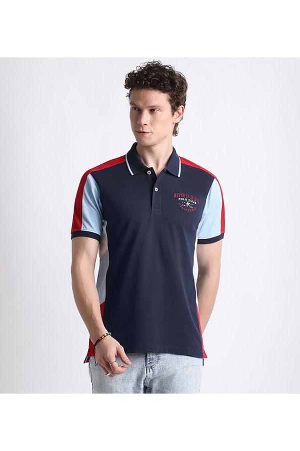Bhpc-Beverly Hills Polo Club Mens Navy Blue Polo T-Shirt 1