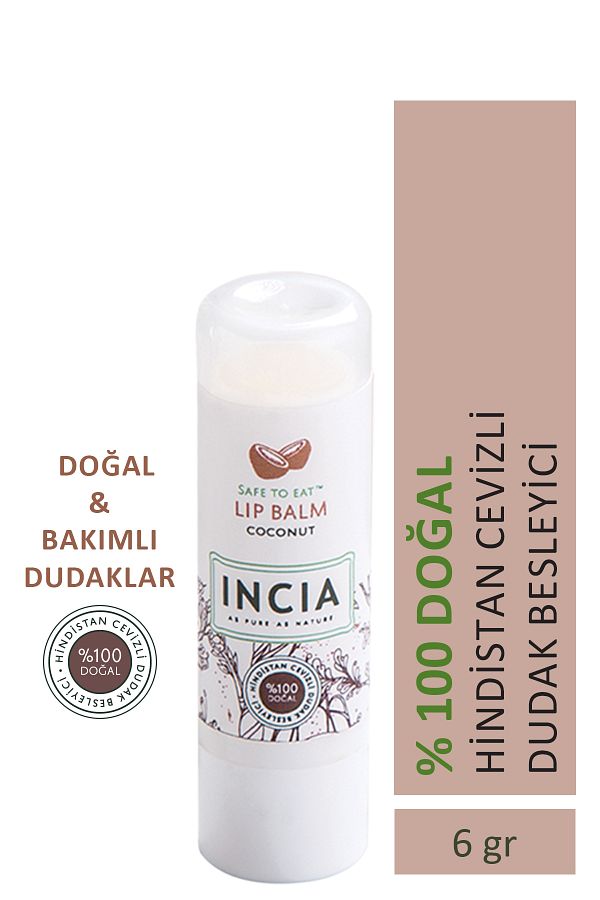 Incia-100% Natural Lip Nourishing Coconut Herbal Moisturizing Lip Care Cream 6 Gr 1