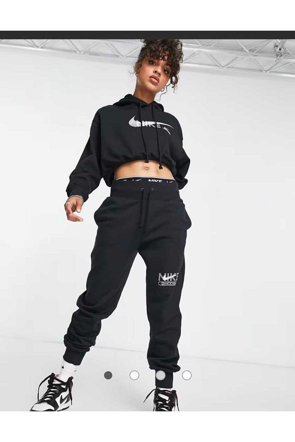 Nike Sportswear Swoosh Fleece Women s Cotton Tracksuit Bottom Trendyol