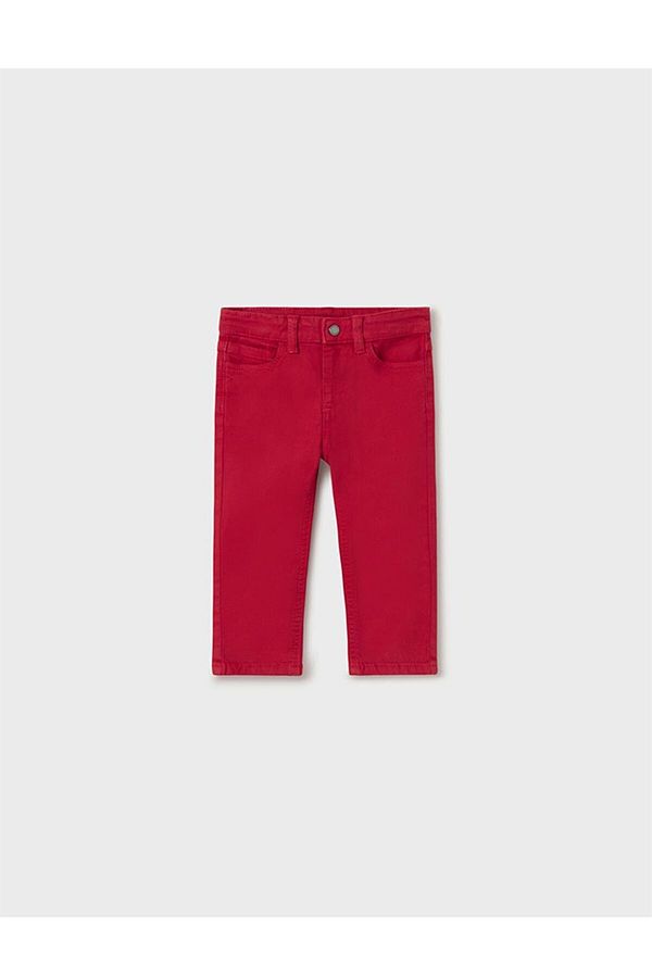 MAYORAL-Winter Baby Boy Slimfit Trousers Red 1