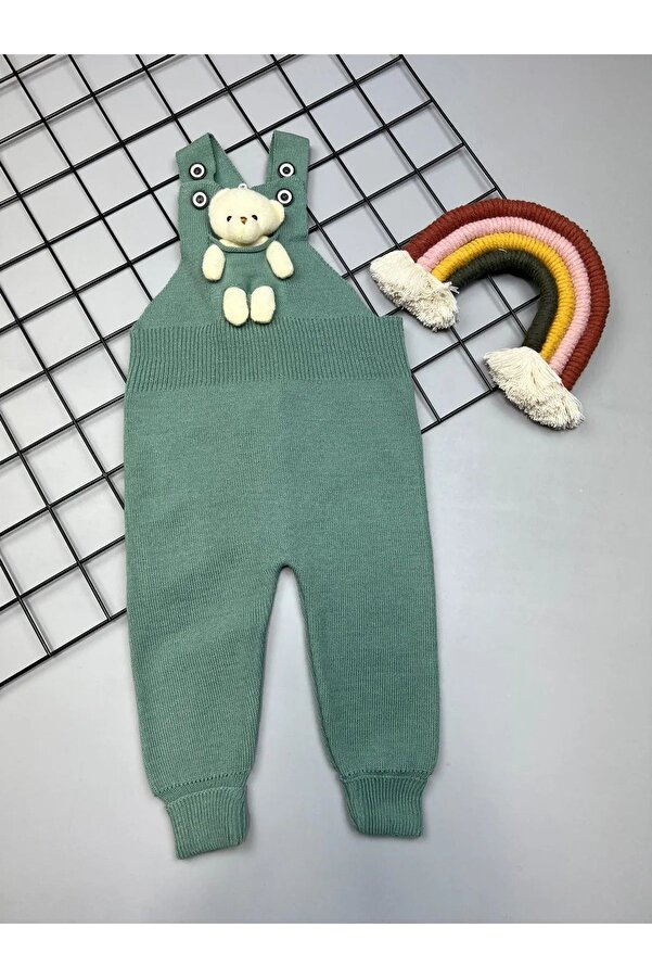 Pijamayo Unisex Oyuncak Ayı Detaylı Ayarlanabilir Askılı Triko Çocuk Ve Bebek Salopet Tulum