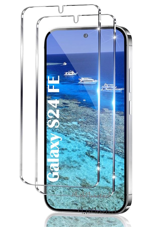 m.tk moveteck-Samsung Galaxy S24 Fe Compatible Screen Protector Shatterproof Glass 9H Tempered Screen Glass Transparent Pacific 1