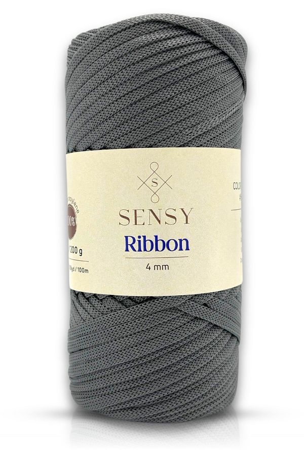 SENSY-Premium Polyester Ribbon - 200g Gray Macrame Rope Bracelet and Bag Supla Rope Hobby 1