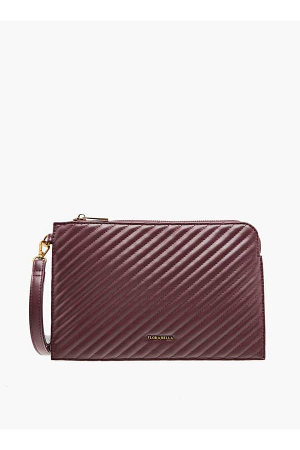 Flora Bella by Shoexpress-Flora Bella Quilted Wallet with Zip Closure and Wrist Loop 1