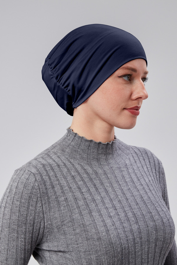 simple hijab style without inner cap