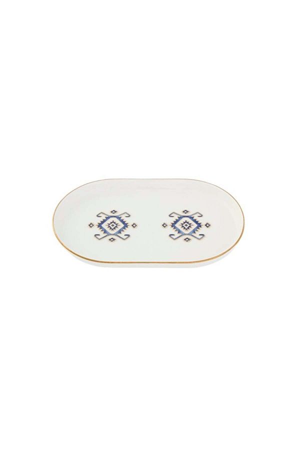 Porland-Arabesque Pattern5 Boat Plate 18cm 1