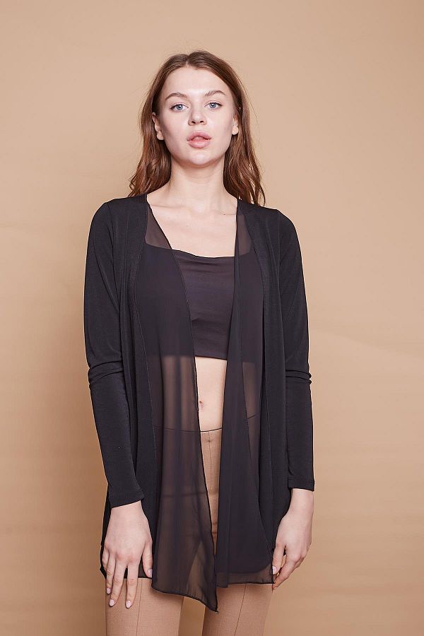 Chiffon cardigan long online