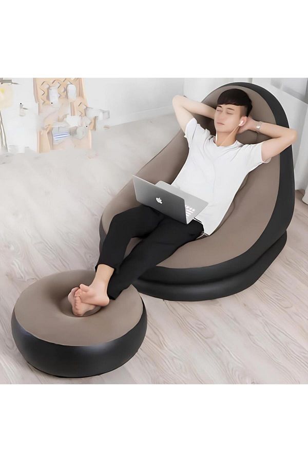 Intex-Bb-02 Pouf Inflatable Sofa with Pump 1