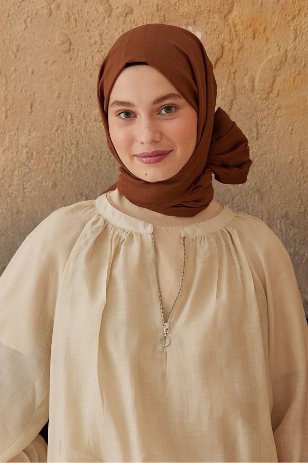 Modakaşmir-Soft Jacquard Series Box Pattern Shawl 1