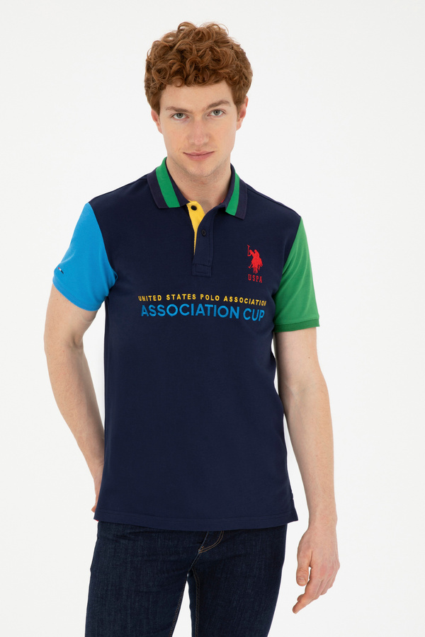 U.S. Polo Assn. Men's Slim Fit Polo Neck Navy Blue T-Shirt 50281551-Vr033