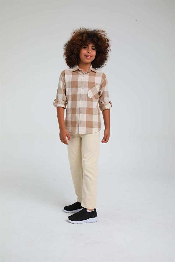 Escabel Kare Detaylı Gömlek - Kahverengi