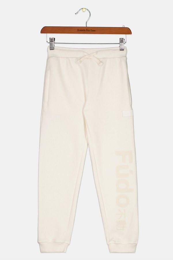 Toddler boy white joggers top
