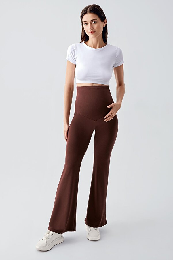 Artış İspanyol Paça Yüksek Bel Esnek Toparlayıcı Hamile Tayt T15