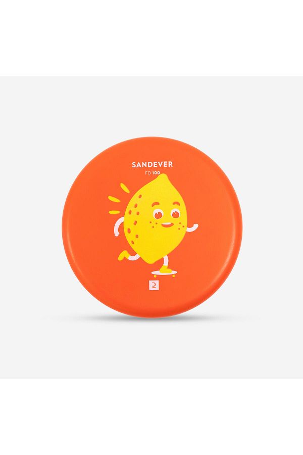 Decathlon-Red/Lemon Patterned Soft Olaian Frisbee 1