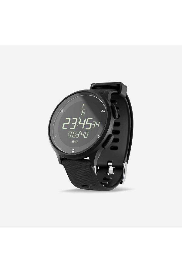 Decathlon Waterproof Running Clock with Stopwatch Black W500m Trendyol