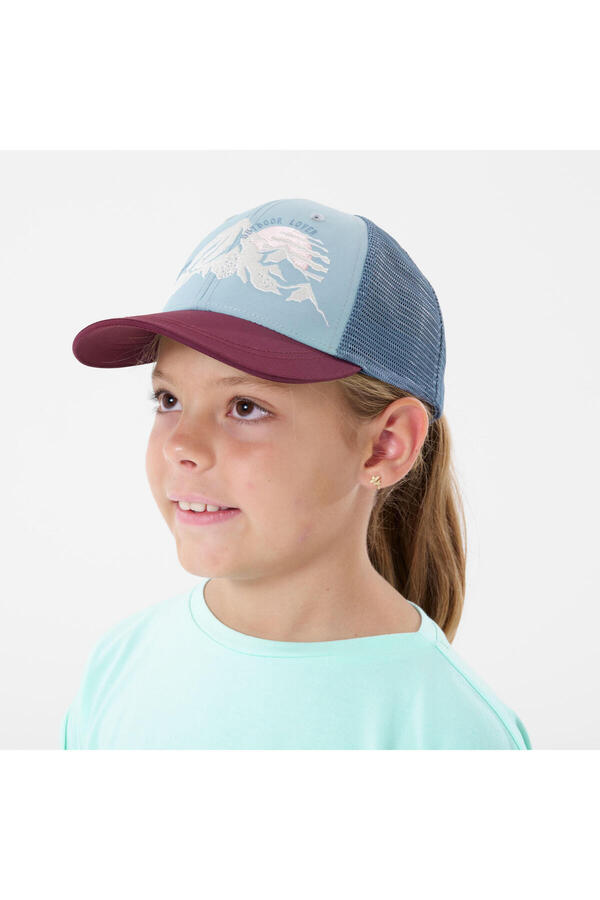 Decathlon Çocuk Outdoor Trucker Şapka Mavi/bordo Mh100- Trendyol
