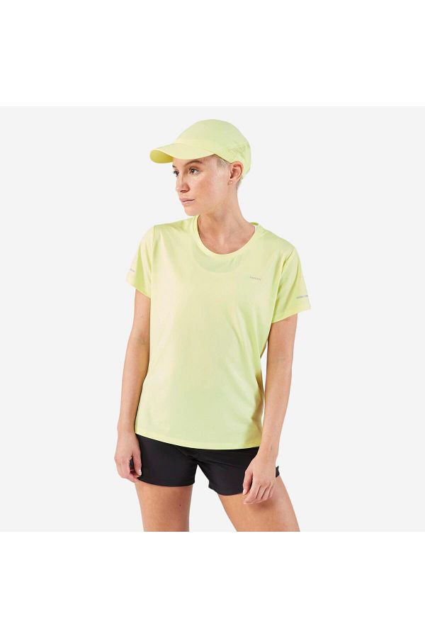 Decathlon Kiprun Run 500 Dry Yellow Running T Shirt for Women Trendyol