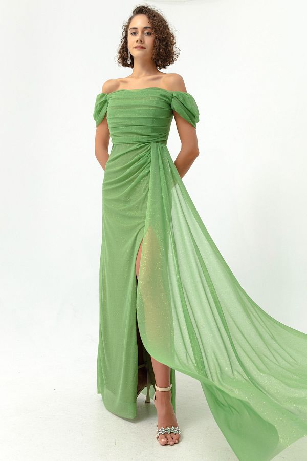 Boat neck occasion dress shop