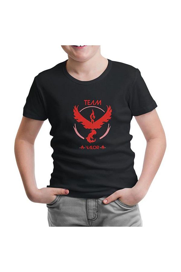 Lord T-Shirt-Pokemon Go - Team Valor Black Kids T-shirt 1