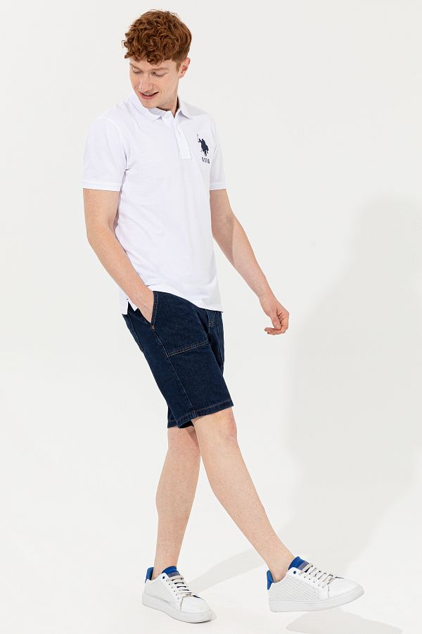 U.S. Polo Assn. Men s Dark Blue Jean Shorts 50254439 Dn0023 Trendyol