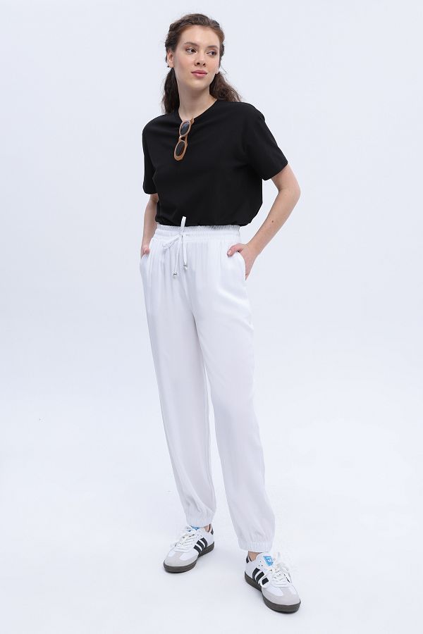 ALLDAY-White Jogger Pants 1